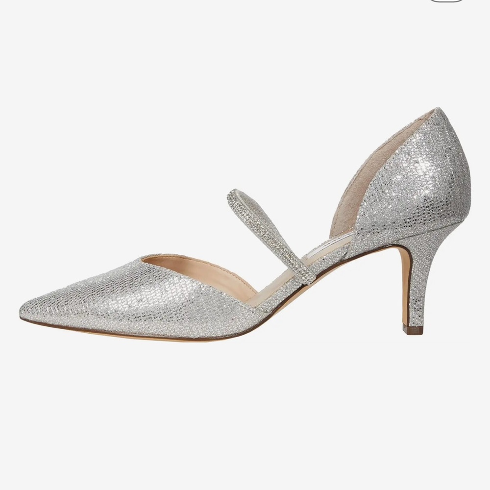 NEW NINA SILVER SHIMMER BRYSTOL D'ORSAY DRESS PUMP SIZE 9 - Picture 15 of 15